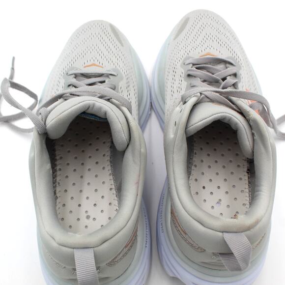 Hoka Bondi 8 Running Shoes Womens 9 Gray Copper Max Cushion Comfort Sneaker - Picture 7 of 9